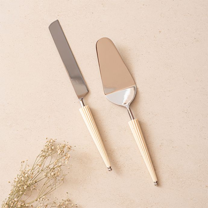 Ivory Umbrella Cake Knife & Server