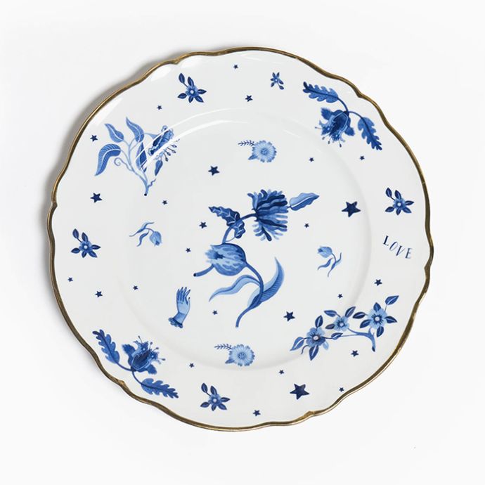 Blue Decal Salad Bowl - Bitossi