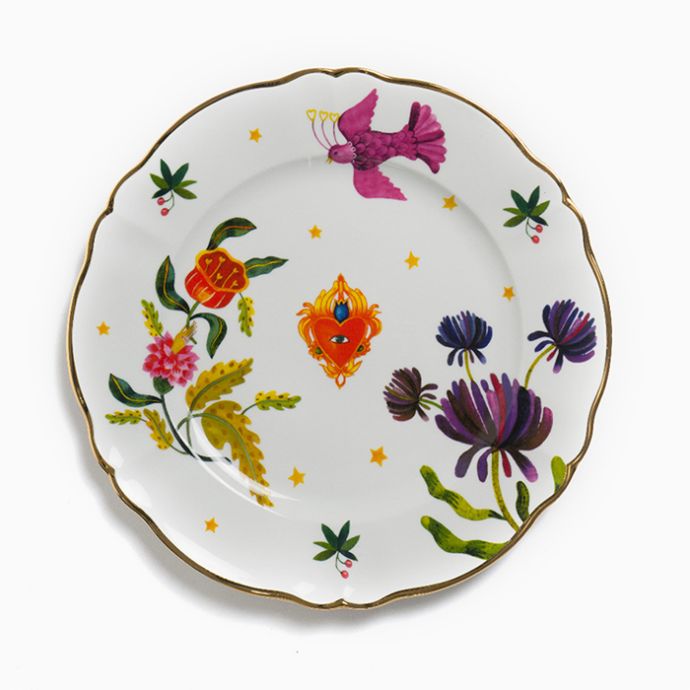 Floral Round Decal Platter - Bitossi