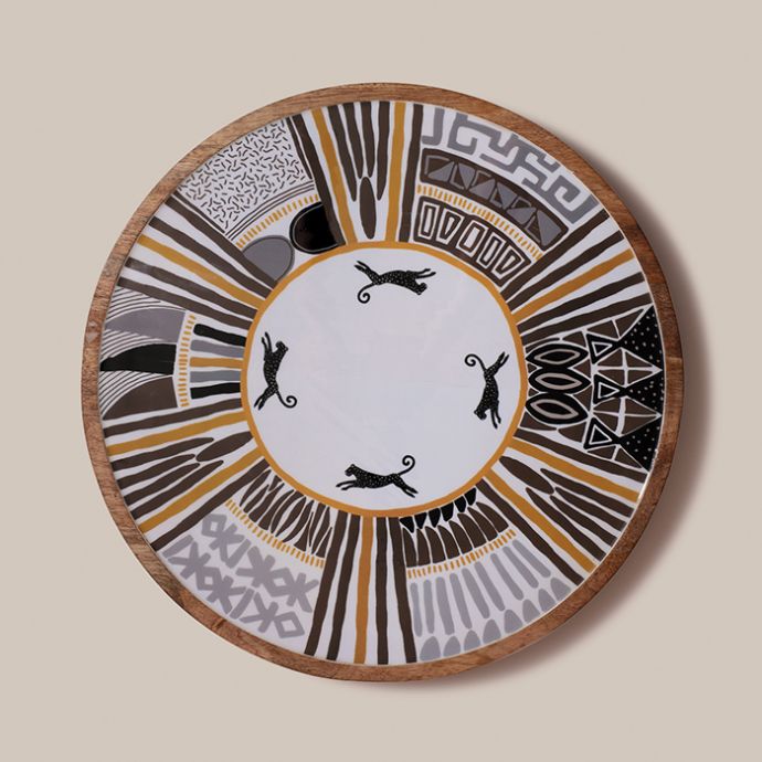 Africana Lazy Susan Platter