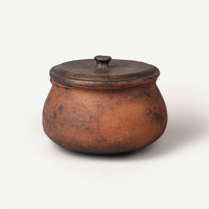 Serafina Magna - Black Clay Large Cooking Pot with Lid