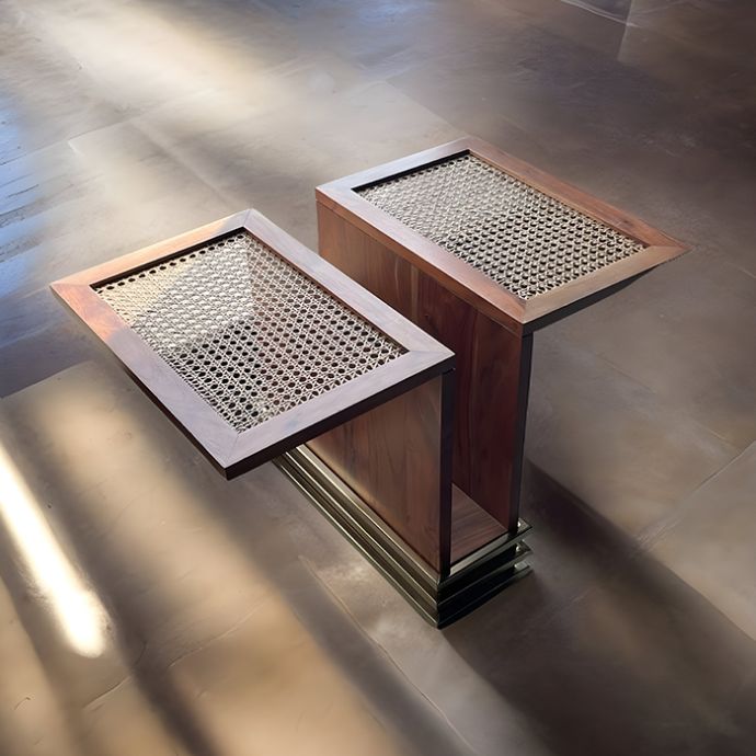 Cane Natural Side Table