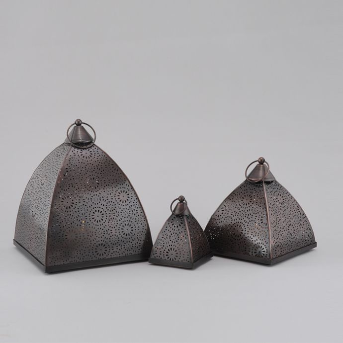 Etched Moroccan Lanterns (Set Of 3)