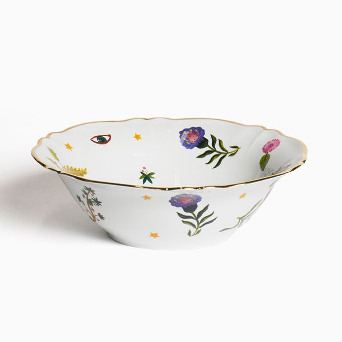 Floral Decal Salad Bowl - Bitossi