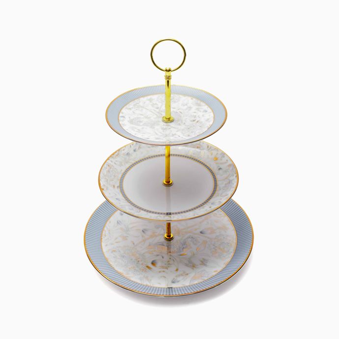 Grey Iris 3 Tier Cake Stand