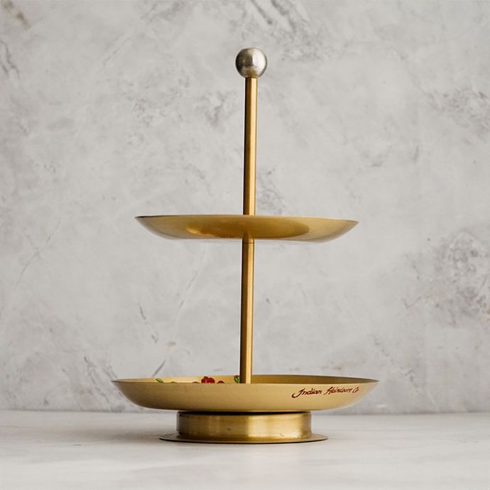 Gulmohar Brass 2 Tier Dessert Stand