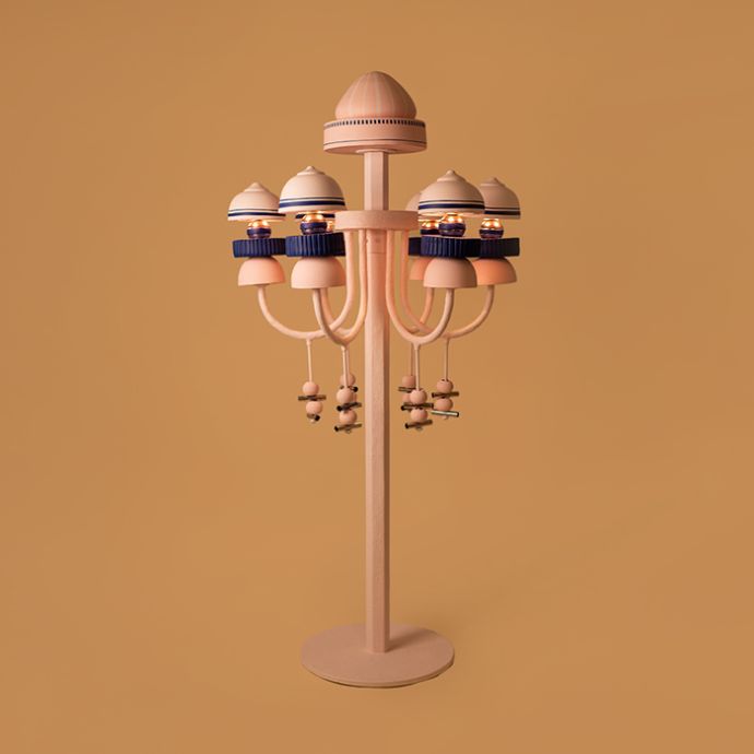 Udaipur Clay Floor Lamp - Harshita Jhamtani