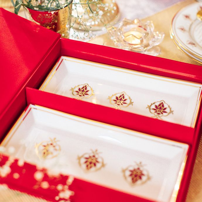 Lotus at Fatehpur Trays - Set of 2 
