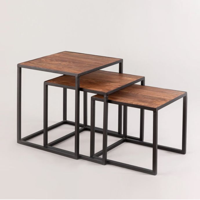Square Nesting Tables - Set of 3