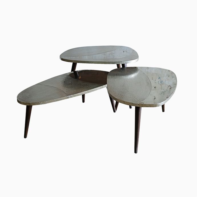 Silver Pebble Table 