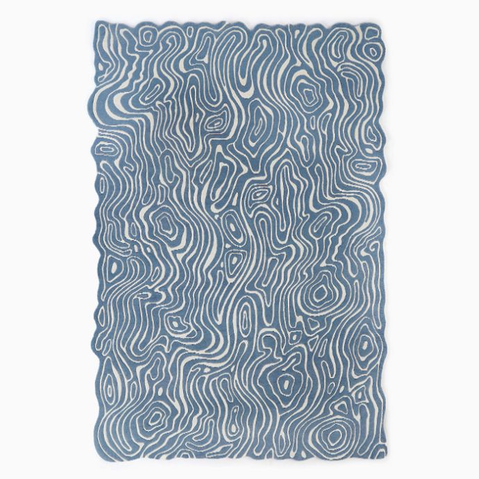 Wood Hand-knotted Rug